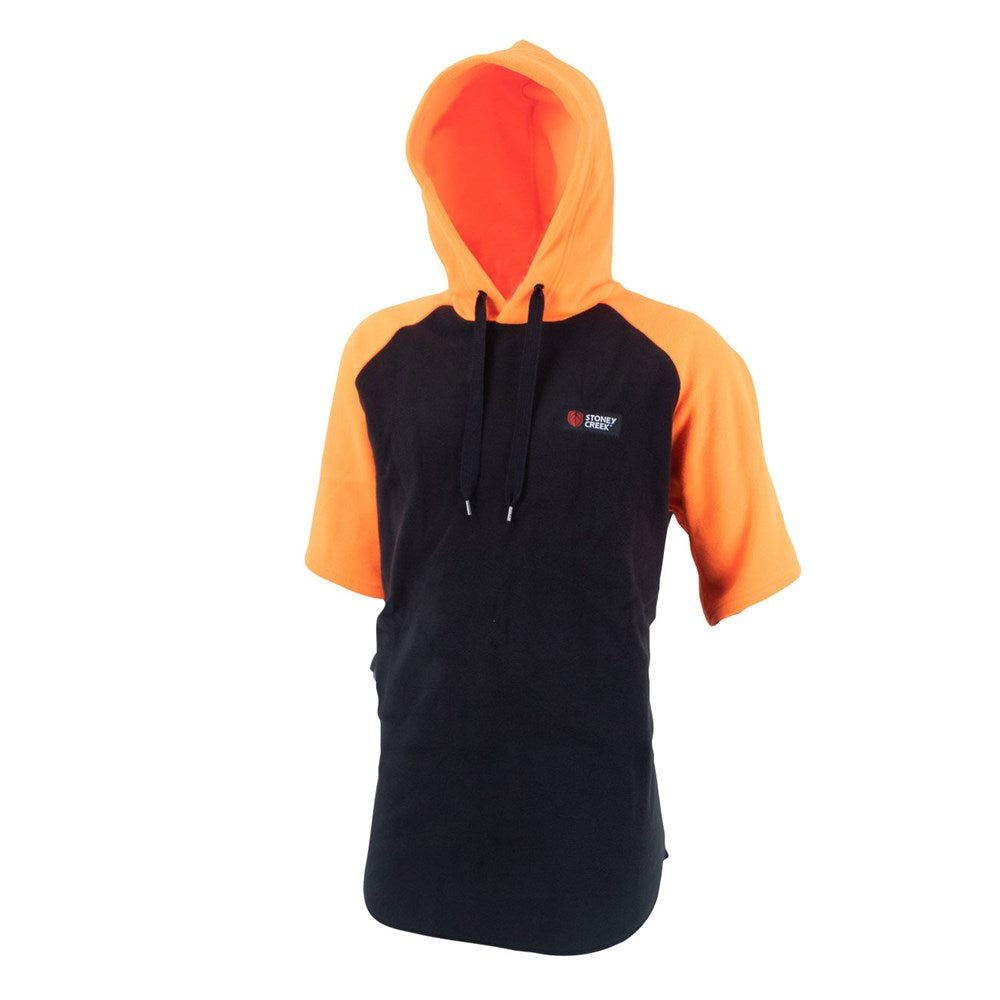 Men's Hooded Bush Tee - Black/Orange