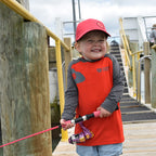 Kid's Apex Cooling Hoodie - Fiery Red/Dark Shadow