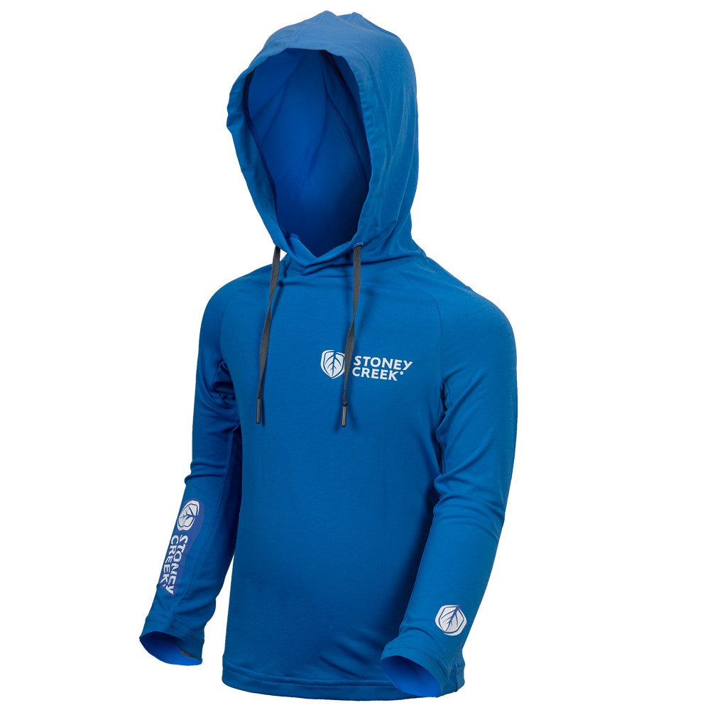 Kid's Apex Cooling Hoodie - Strong Blue