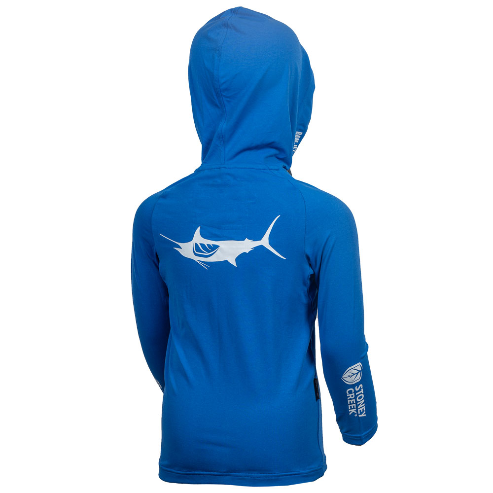 Kid's Apex Cooling Hoodie - Strong Blue