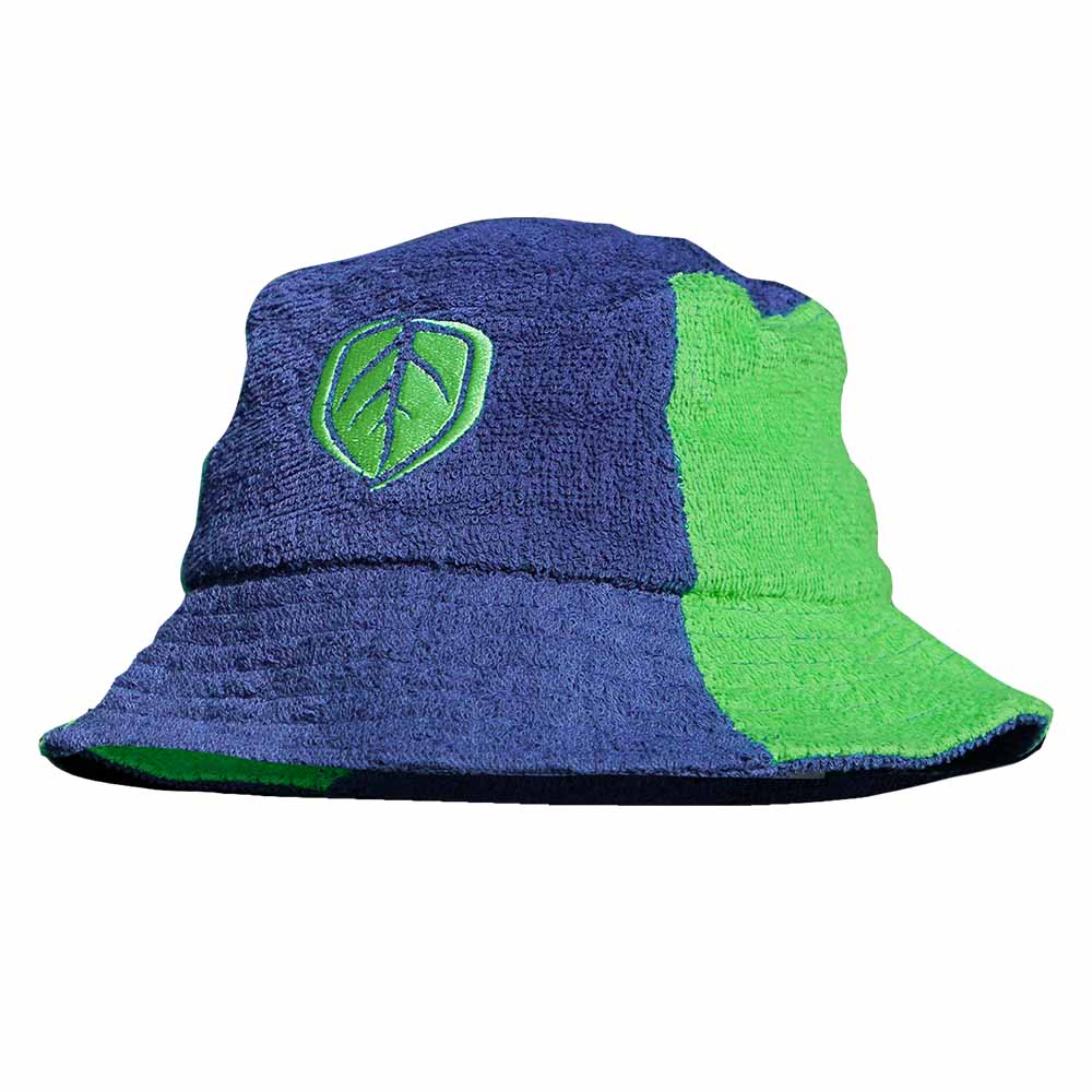 Kid's Jester Towel Hat - Lime/Navy