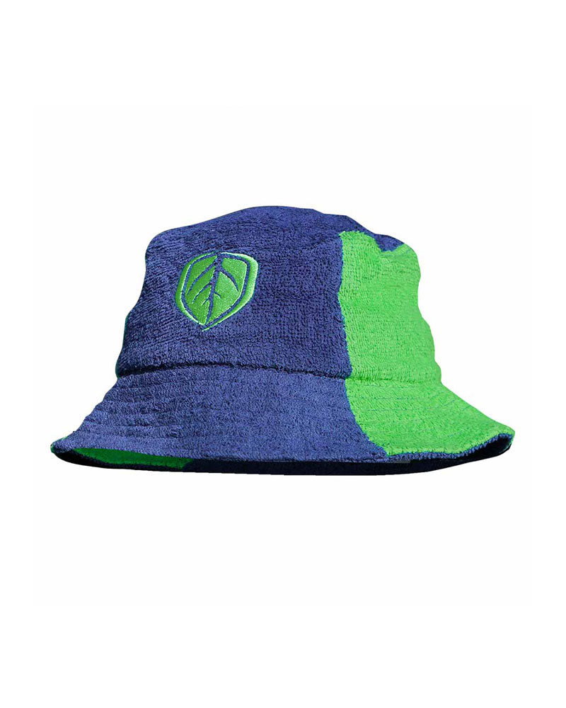 Kid's Jester Towel Hat - Lime/Navy