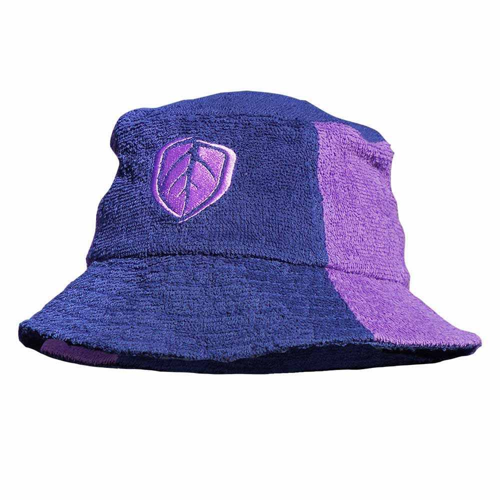 Kid's Jester Towel Hat - Purple/Navy