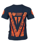 Kid's Loud, Proud and Passionate Tee - Navy/Orange