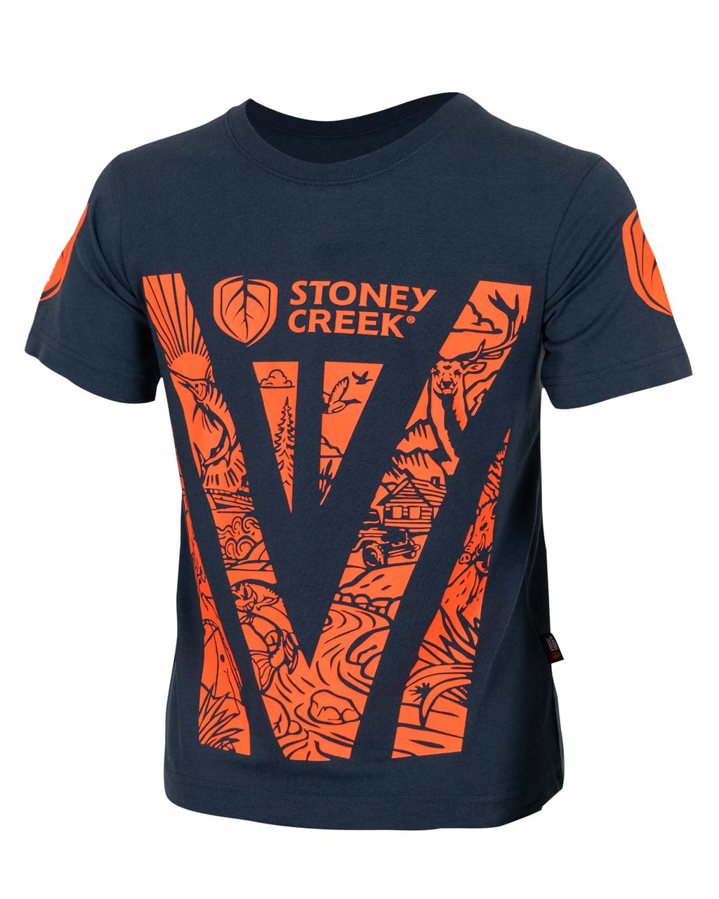 Kid's Loud, Proud and Passionate Tee - Navy/Orange