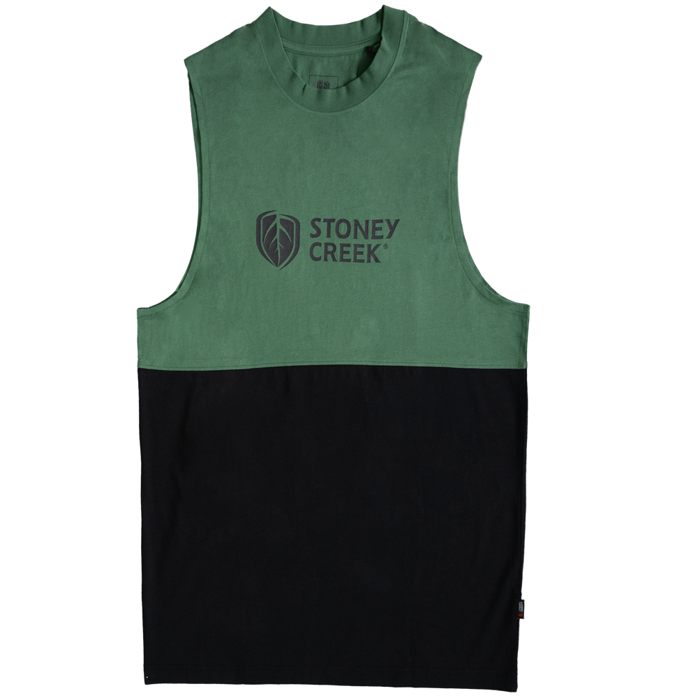 Men's Split Tank - Ivy Green/Black