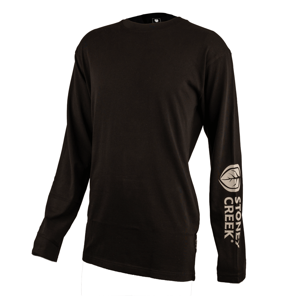Men's Plain Long Sleeve Tee - Black