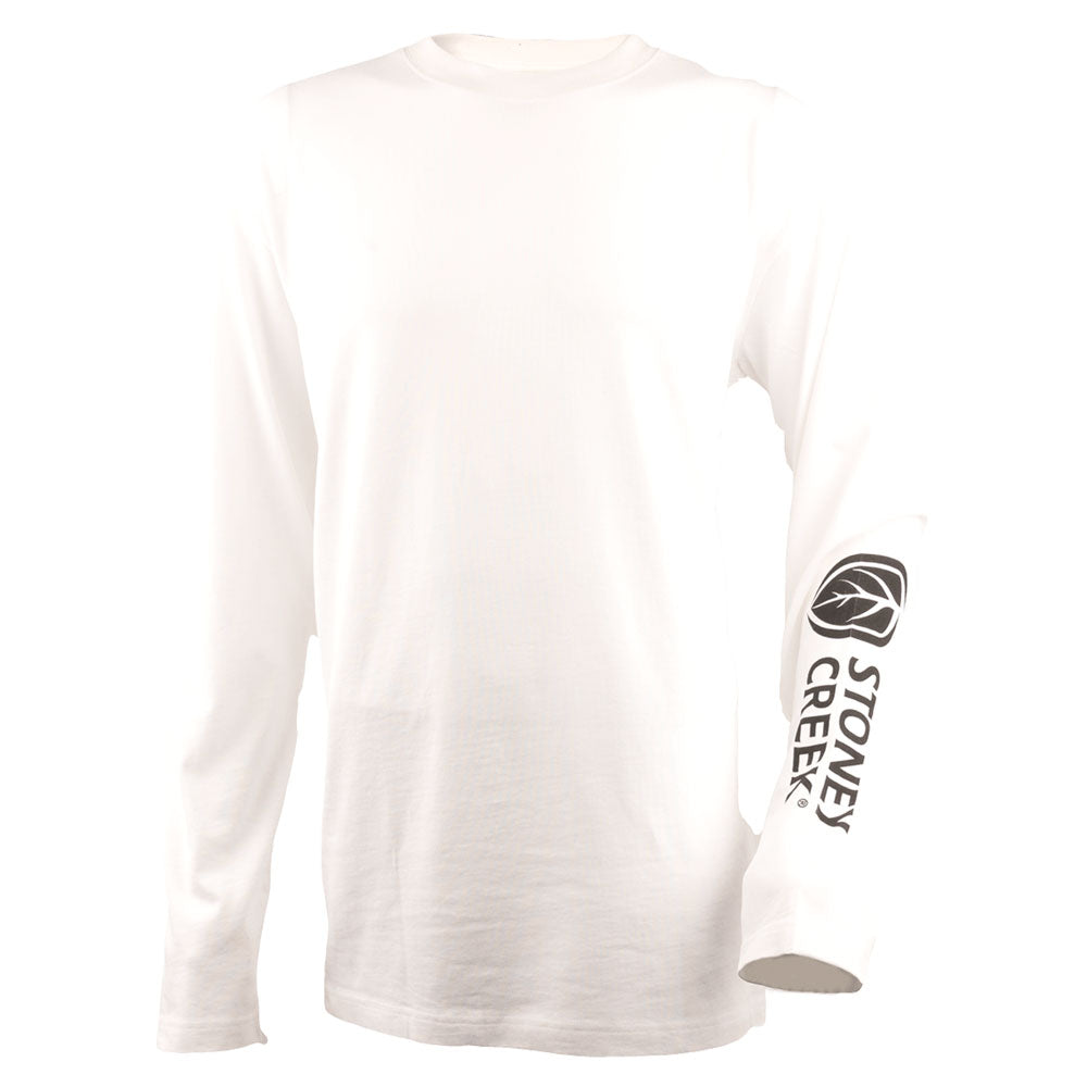 Men's Plain Long Sleeve Tee - White