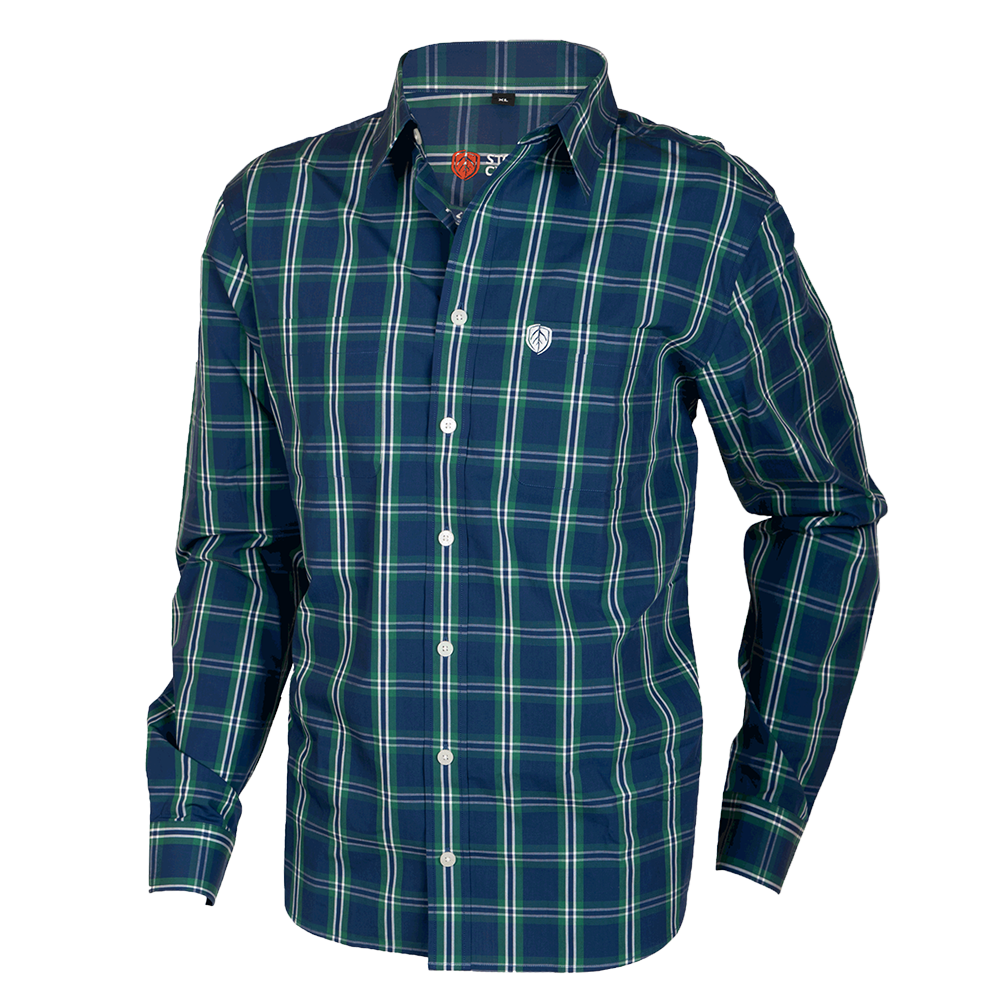 Men's Bonafide Long Sleeve Shirt - Navy Pin