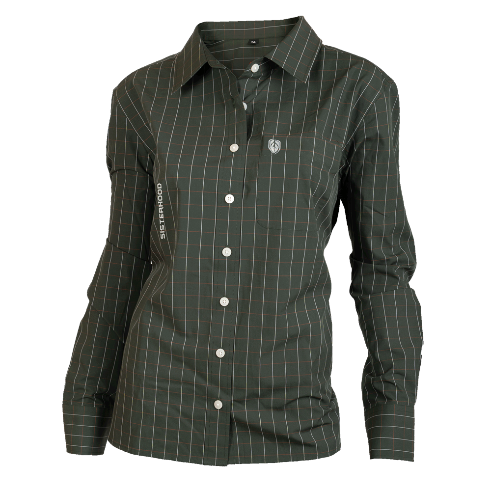 Women's Bonafide Long Sleeve Shirt - Bayleaf Check
