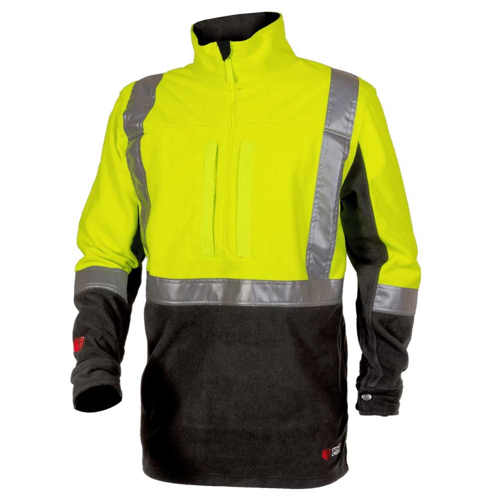 Hi Vis Windproof Twin Zip Top - Yellow