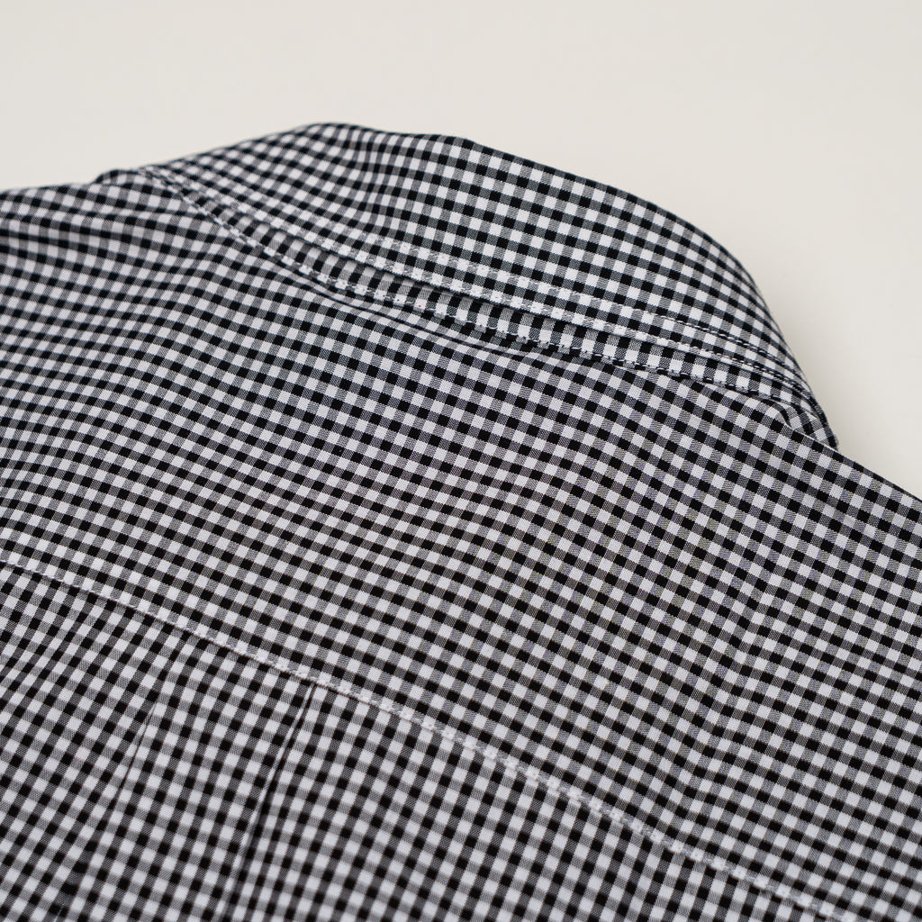 Men's Corporate Shirt Long Sleeve - Black Gingham