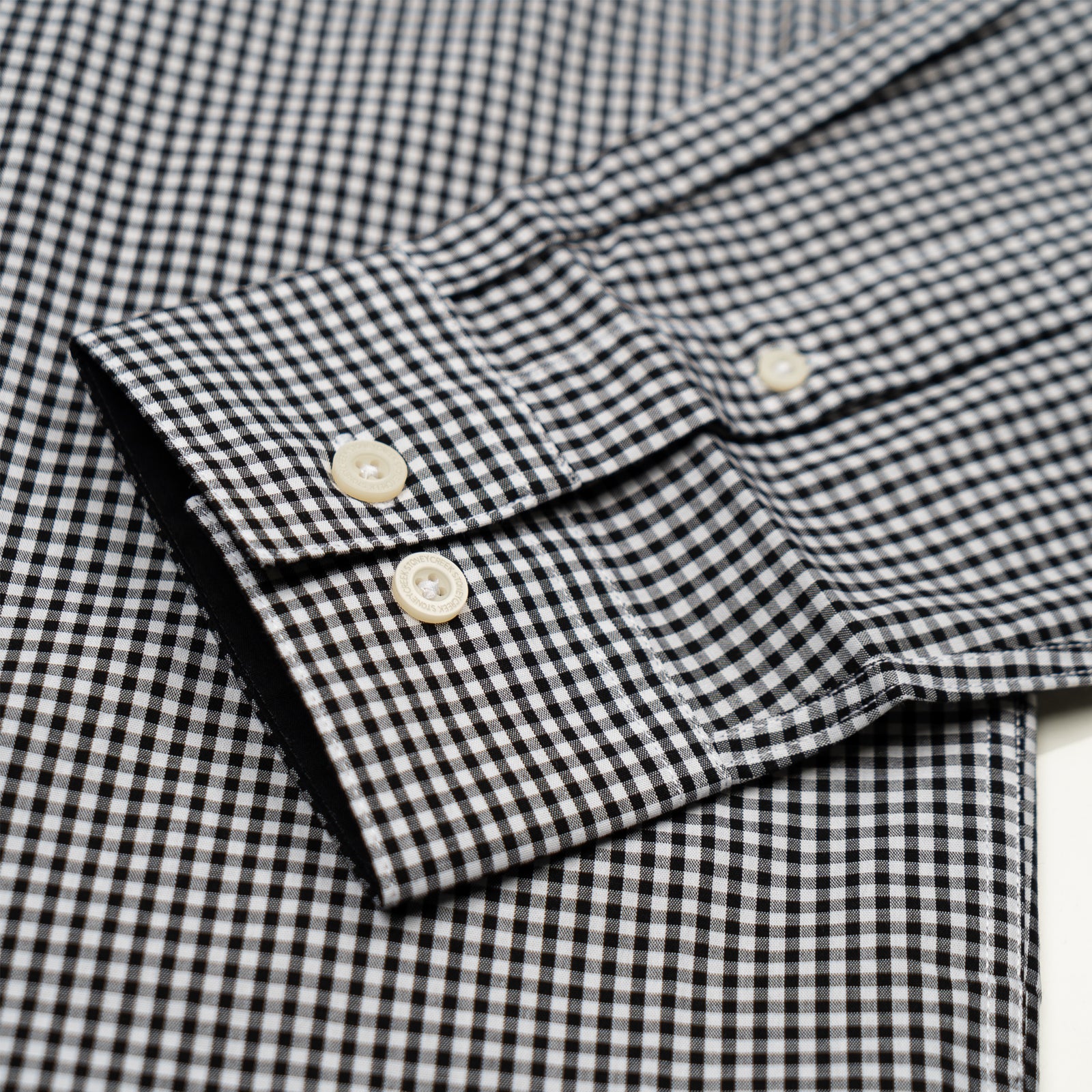Men's Corporate Shirt Long Sleeve - Black Gingham