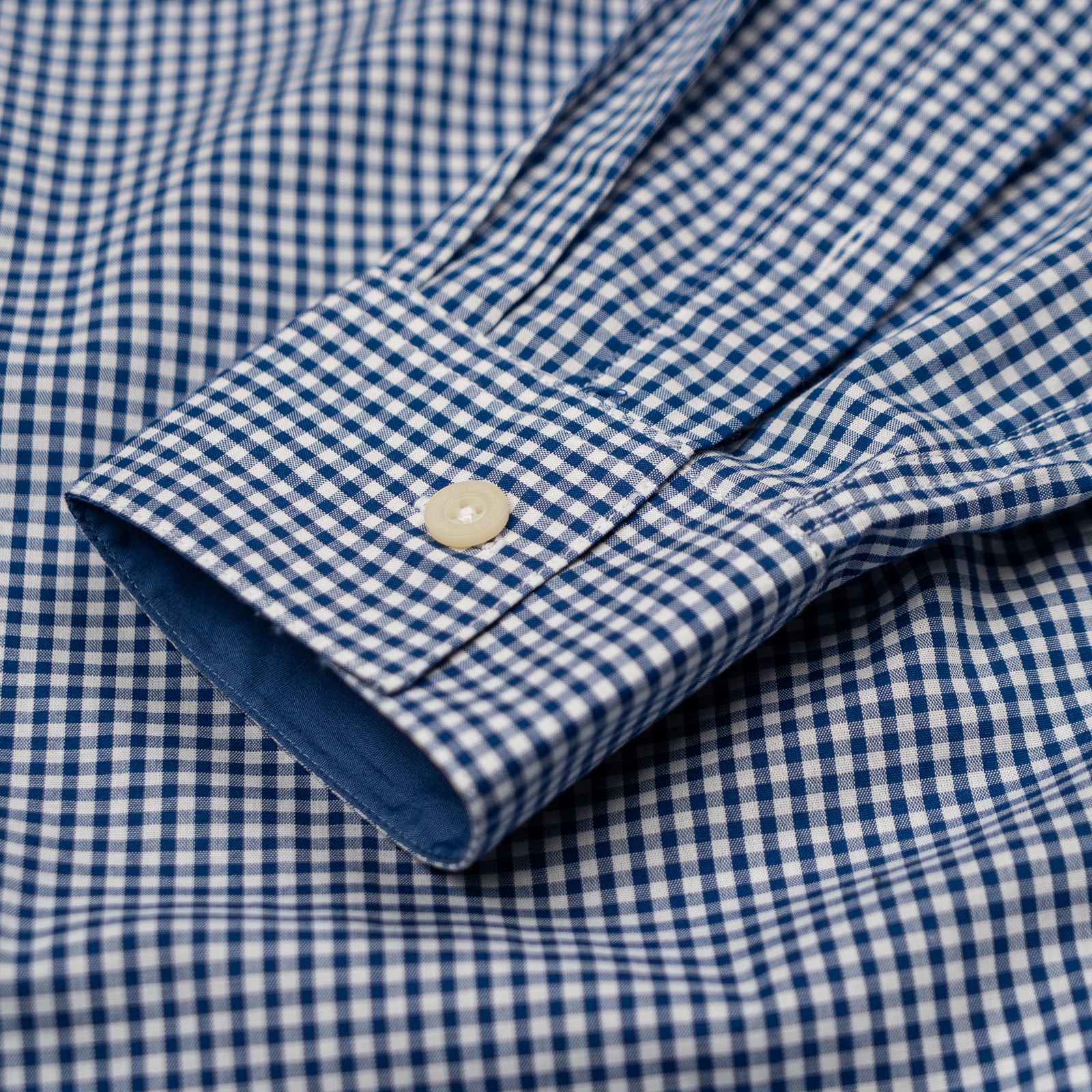 Men's Corporate Shirt Long Sleeve - Blue Gingham