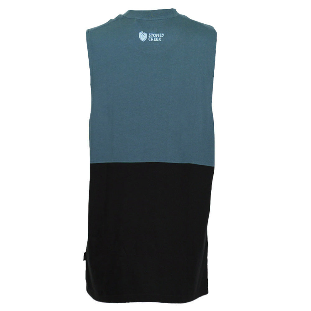 Men's Split Tank - Teal/Black