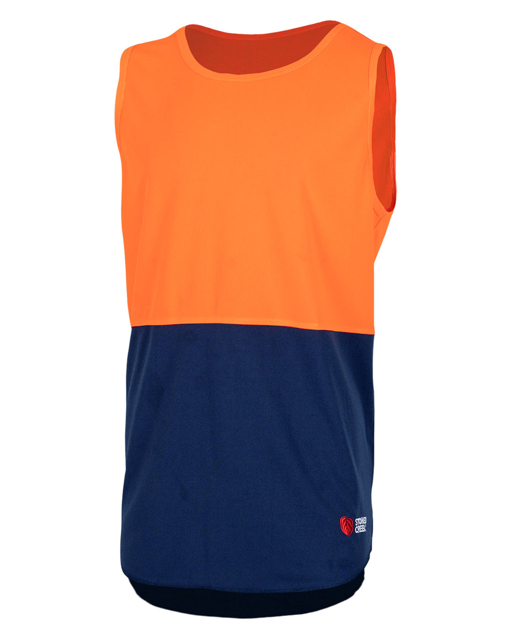 Trade Singlet - Orange/Navy