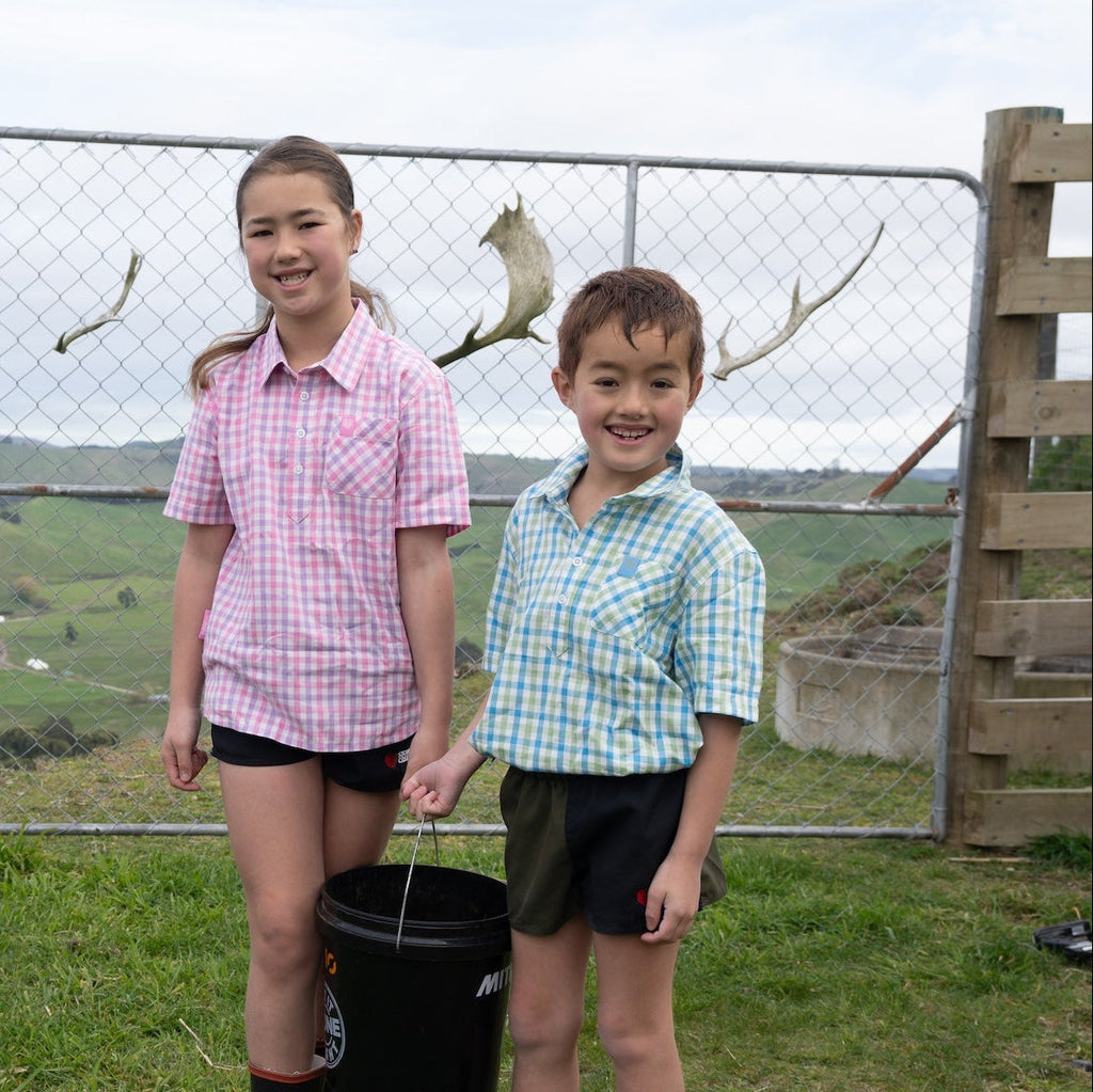 CheckKid Shirt - Dusted Marshmallow