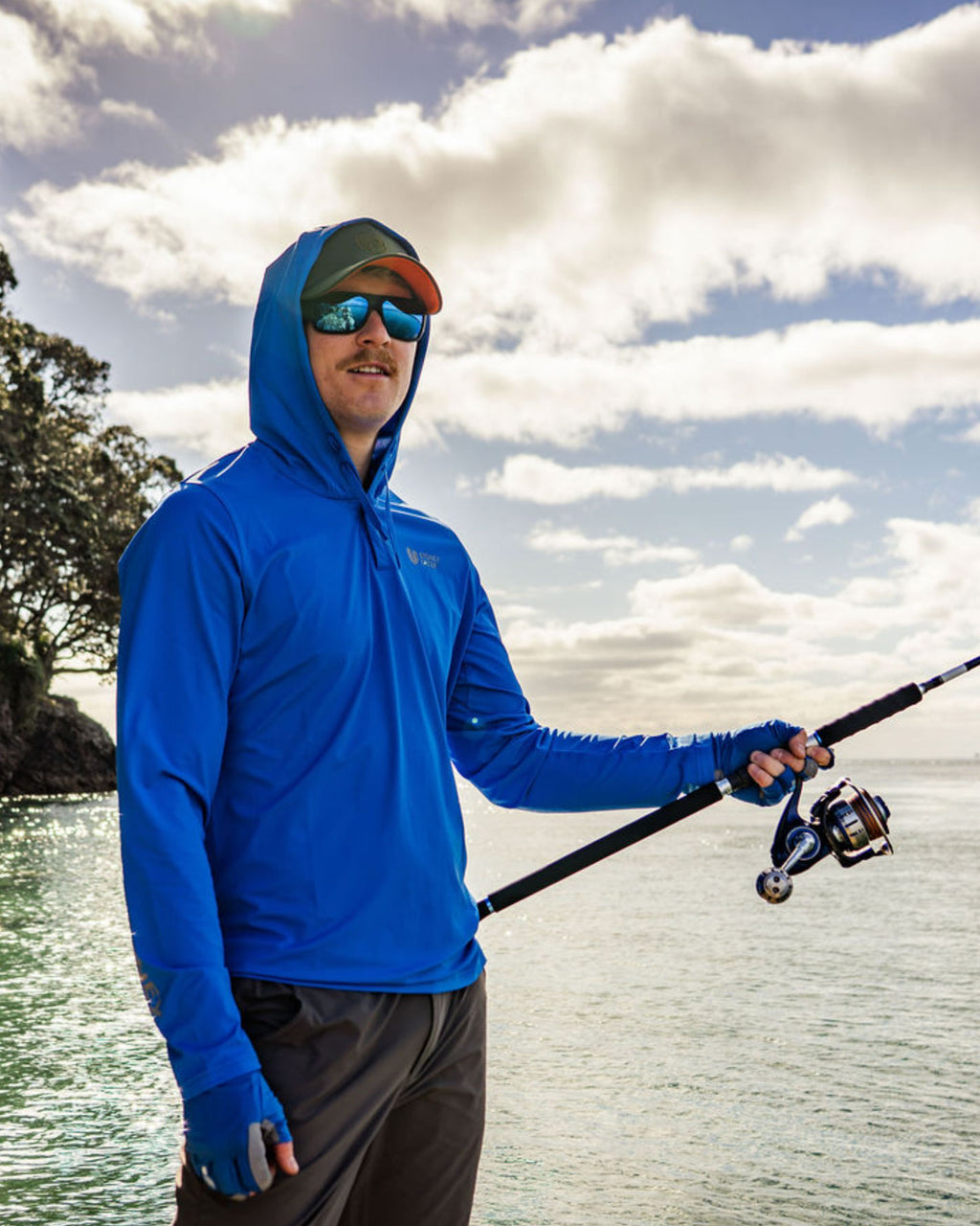 Men's Sunshield Hoodie - Strong Blue
