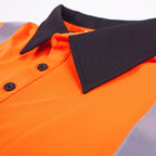 Hi Vis Silverdry Short Sleeve Polo - Orange