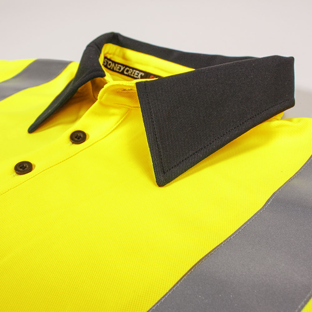 Hi Vis Silverdry Short Sleeve Polo - Yellow