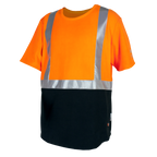 Hi Vis Men's Bush Tee - Orange/Black