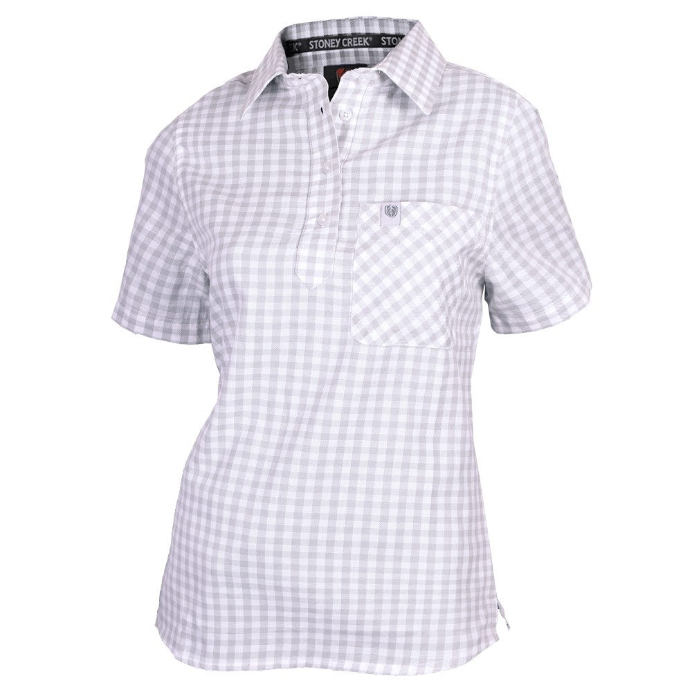 CheckChick Shirt - Fog/White