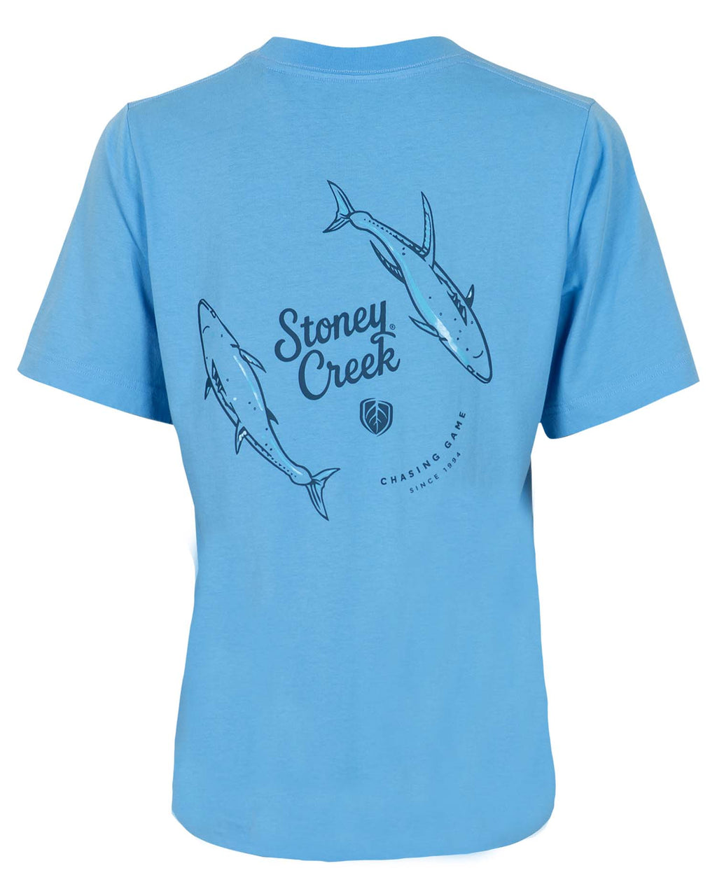 Women's Chasing Game Yellow & Blue Fin Tuna Tee