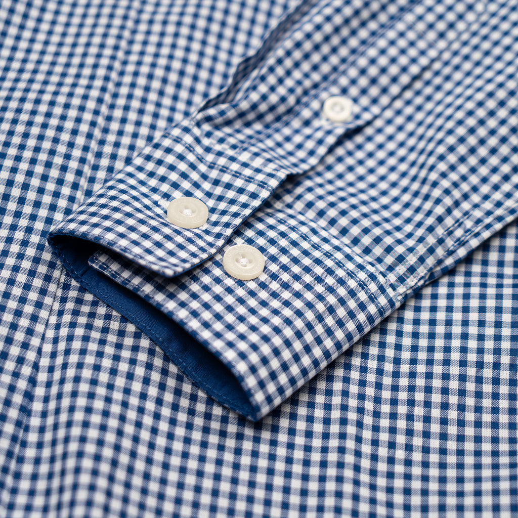 Women's Corporate Shirt Long Sleeve - Blue Gingham