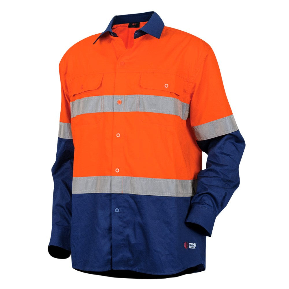 Work Shirt - Orange/Navy