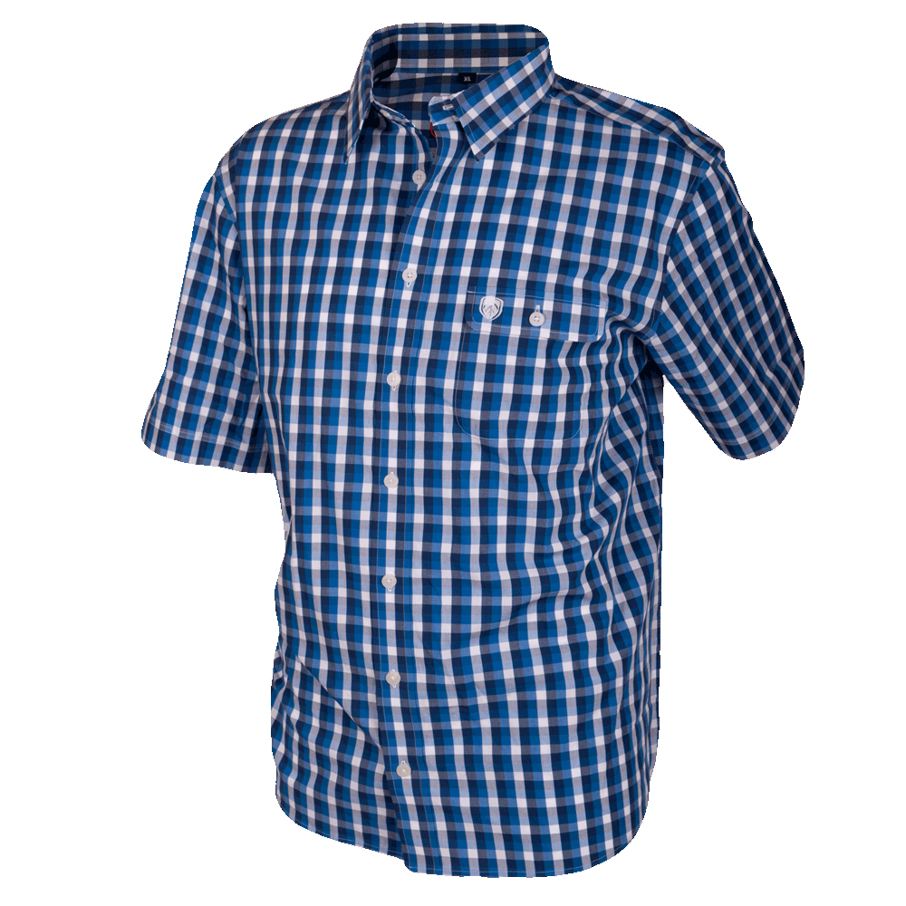 Men's Bonafide Short Sleeve Shirt - Cloud/Blue & Olive/Blue | Stoney ...