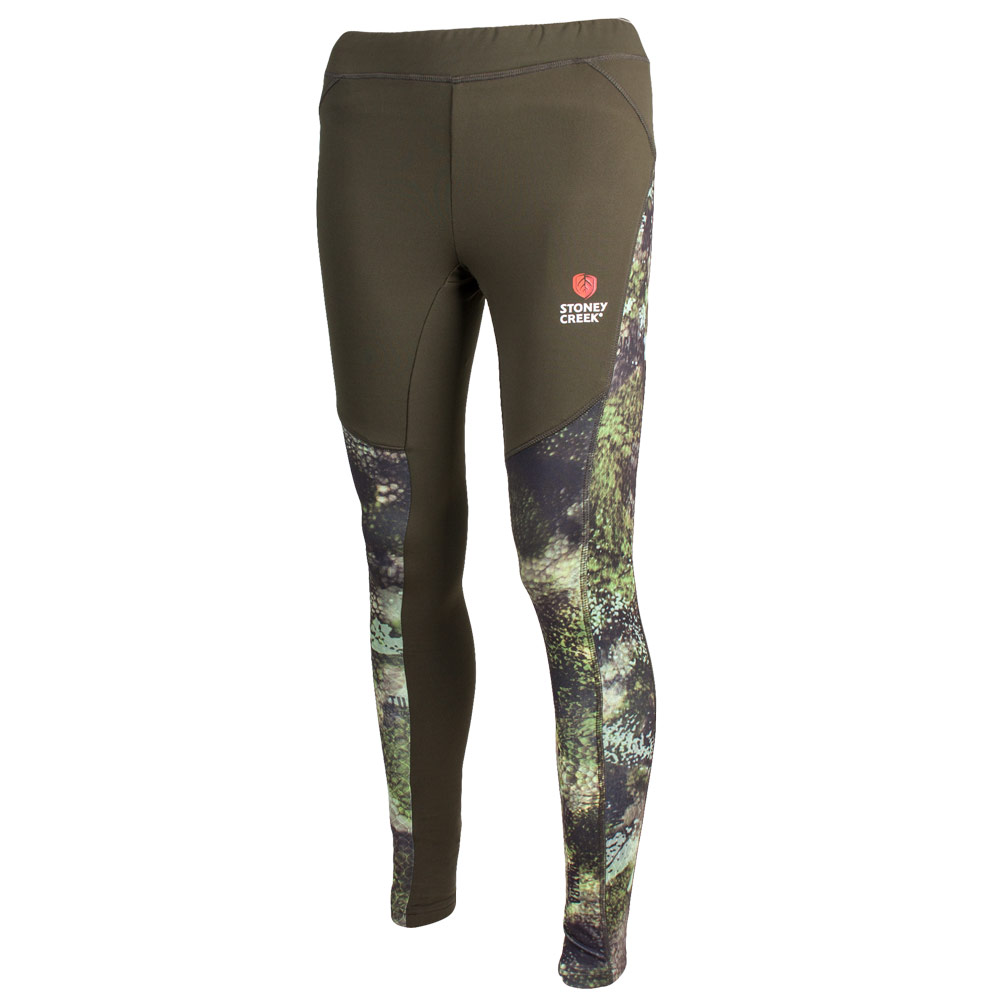 Women's SC Active Tights - Black and Bayleaf/TCF