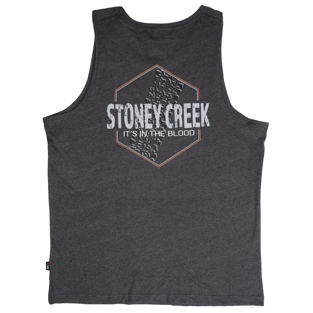 Men's Off Road Singlet - Charcoal Marle | Stoney Creek Lifestyle Gear